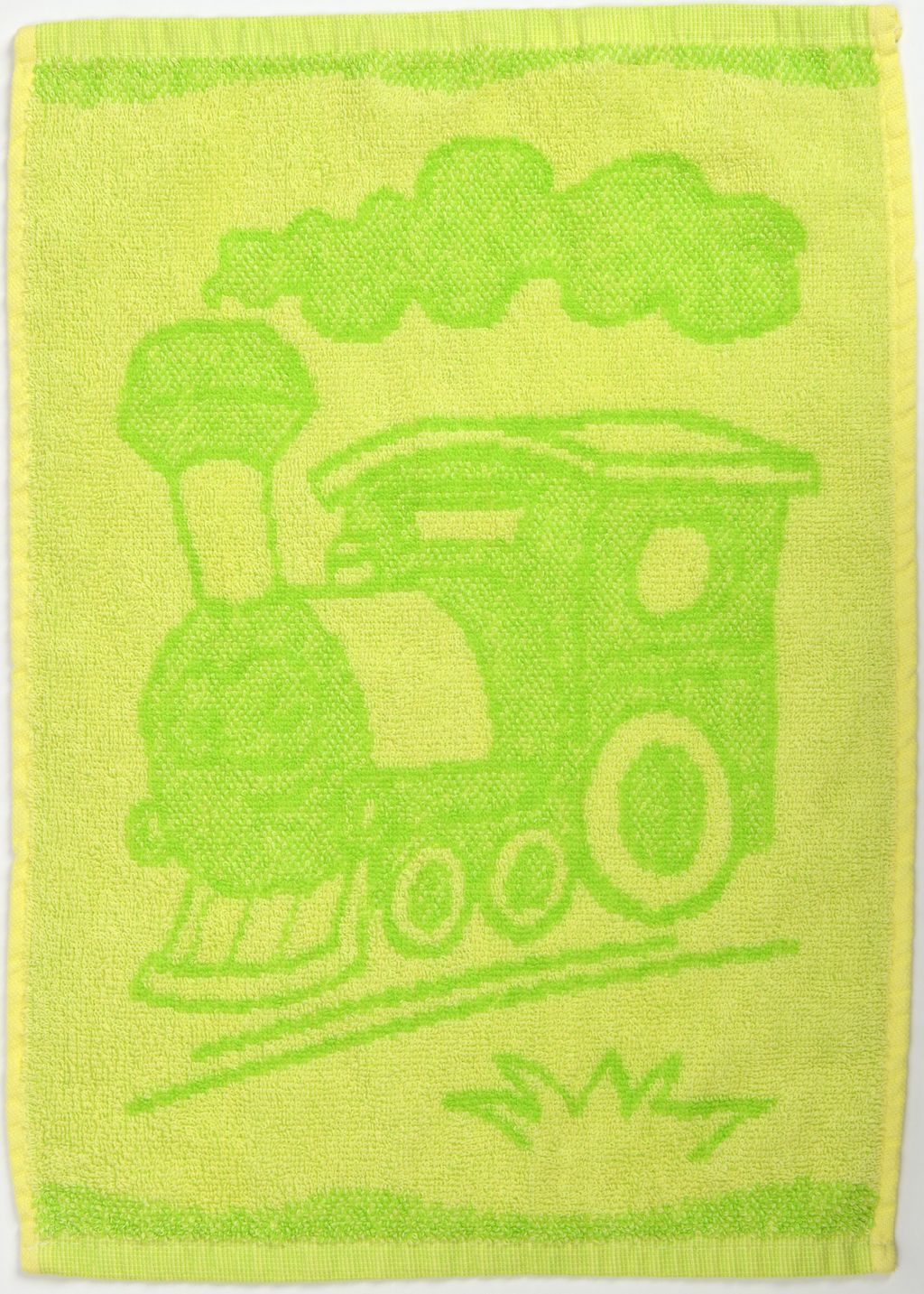 Dětský ručník BEBÉ mašinka zelený 30x50 cm - Výprodej Povlečení