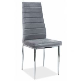 Casarredo Jídelní čalouněná židle H-261 VELVET šedá