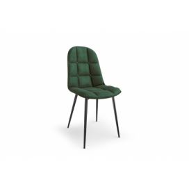 moderní židle čalouněné K417 tmavý Zelený velvet
