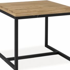 Konferenční stolek LORAS C dýha přírodní DUB/Černý 60X60