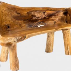 FaKOPA Lavice z kusu dřeva - unikátní kus Nina Mdum