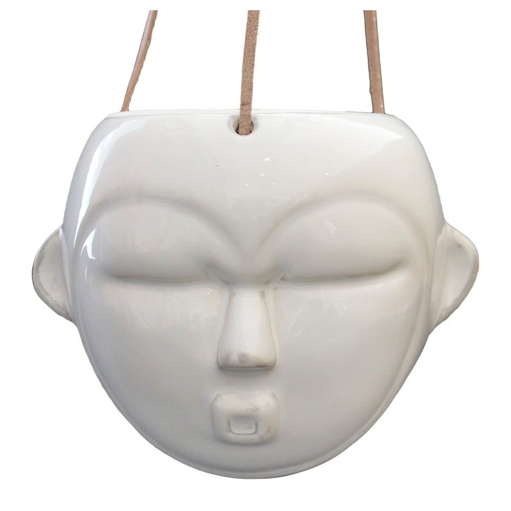 Bílý závěsný květináč PT LIVING Mask, výška 15,2 cm - Bonami.cz