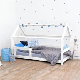 Benlemi Dětská postel domeček TERY s bočnicí Zvolte barvu: Bílá, Rozměr: 120 x 180 cm