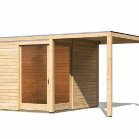 Dřevěný zahradní domek s přístavkem 502 x 304 cm Dekorhome Smrk