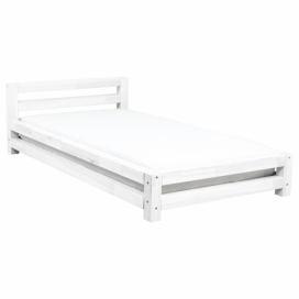 Benlemi Jednolůžková postel MODERN Zvolte barvu: Bílá, Rozměr: 120 x 200 cm