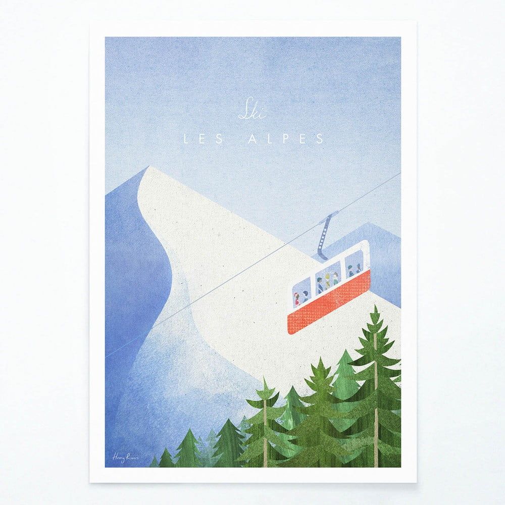 Plakát Travelposter Les Alpes, 50 x 70 cm - Bonami.cz