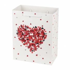 Papírová dárková taška TORO 32x26x12cm srdce
