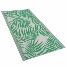 Venkovní koberec KOTA palmové listy zelené 60 x 105 cm Beliani.cz