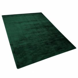 Viskózový koberec 160 x 230 cm tmavě zelený GESI II Beliani.cz