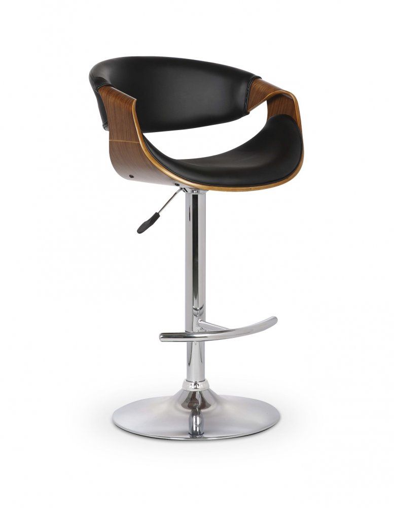 Halmar Barová židle H100 - ořech/černá - DEKORHOME.CZ