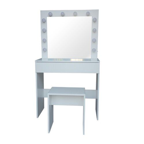 Kosmetický stolek se zrcadlem Kamila, 140 x 40 x 80 cm - 4home.cz