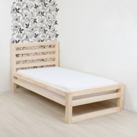 Benlemi Jednolůžková postel DELUXE Zvolte barvu: Transparentní vosková lazura matná, Rozměr: 120 x 200 cm