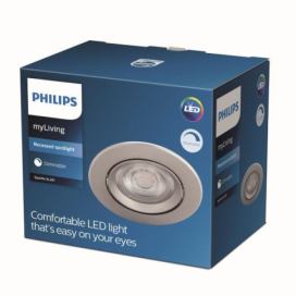 Philips Dive SL261 LED zápustné bodové svítidlo 1x5W | 350lm | 2700K - stmívatelné, ochrana EyeComfort, nikl