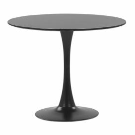 Kulatý jídelní stůl ⌀ 90 cm černý BOCA