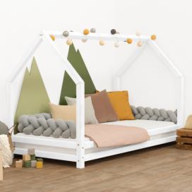 Benlemi Dětská postel domeček FUNNY 70x160 cm - Bílá