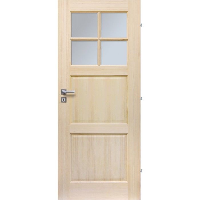 ERKADO Dřevěné masivni dveře masiv z borovice DUBLIN 4S - ERKADO CZ s.r.o.