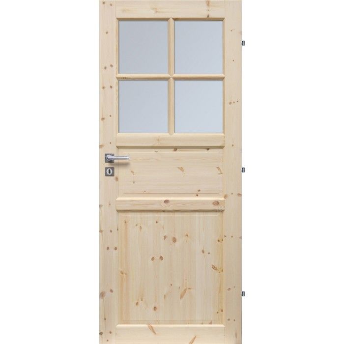 ERKADO Dřevěné masivni dveře masiv z borovice TORONTO 4S (Kvalita B) - ERKADO CZ s.r.o.