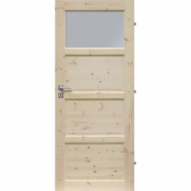 ERKADO Dřevěné masivni dveře masiv z borovice PRAGUE 1S (Kvalita B)
