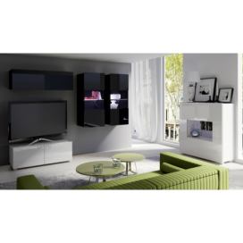 Gibmeble obývací stěna Calabrini 12 barevné provedení černobílá