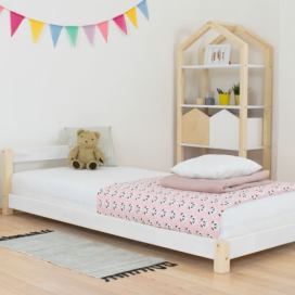 Benlemi Dětská jednolůžková postel s čelem DREAMY Rozměr: 80x160 cm, Zvolte barvu hranolů: Bílá, Zvolte barvu ploch: Bílá