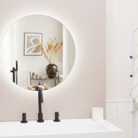 Koupelnové zrcadlo s LED osvětlením kulaté ø 60 cm CALLAC Beliani.cz