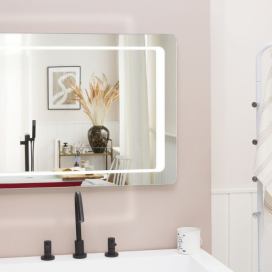 Koupelnové zrcadlo s LED osvětlením obdélníkové 60 x 80 cm WASSY
