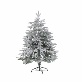 Zasněžený umělý vánoční stromek 120 cm bílý BASSIE