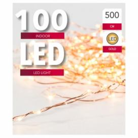 Můjrendlík Vánoční světelný řetěz 100 LED měděný 5m