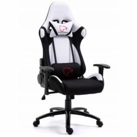 Expedo s.r.o.: Kancelářská židle KORAD FG-38, 67,5x128-138x70, bílá/černá