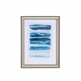 Zarámovaný obrázek 30 x 40 cm modrý FERATE