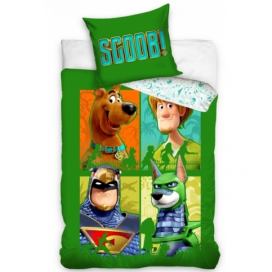 Carbotex dětské povlečení bavlna Scooby Doo Zelená Čtyřka 140x200+70x90 cm 