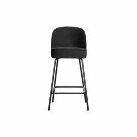 Hoorns Černá sametová barová židle Tergi 65 cm