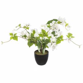 Atmosphera Umělá rostlina v květináči BUGENWILLIA, 76 cm, bílé květy