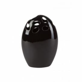 Váza Egg hole, černá