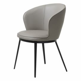 Furniria Designová židle Danika taupe - ekokůže