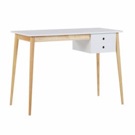Psací stůl 106 x 48 cm světlé dřevo/bílý EBEME