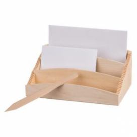 ČistéDřevo Dřevěný stojan na dopisy s nožem
