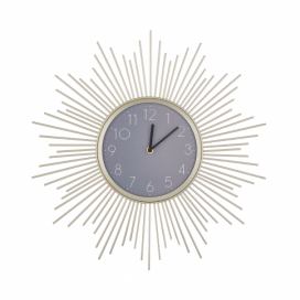 Nástěnné hodiny ø 45 cm zlatošedé SOLURA