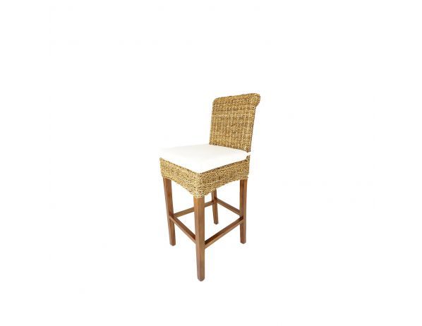 Barová židle LENKA - banánový list - konstrukce mahagon - FORLIVING