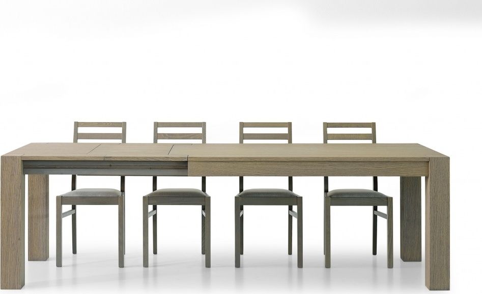 Jídelní stůl dub rýhovaný, barva sépiová - rozkládací 160x90 Mdum - M DUM.cz