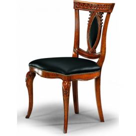 Královská židle bez opěrek černá kůže 56x48x96 Mdum