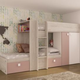 Aldo Patrová postel s prostorem růžová Bo1