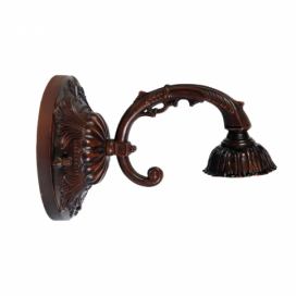 Nástěnná lampa Tiffany hnědá bez stínítka -15*Ø 23 cm Clayre & Eef