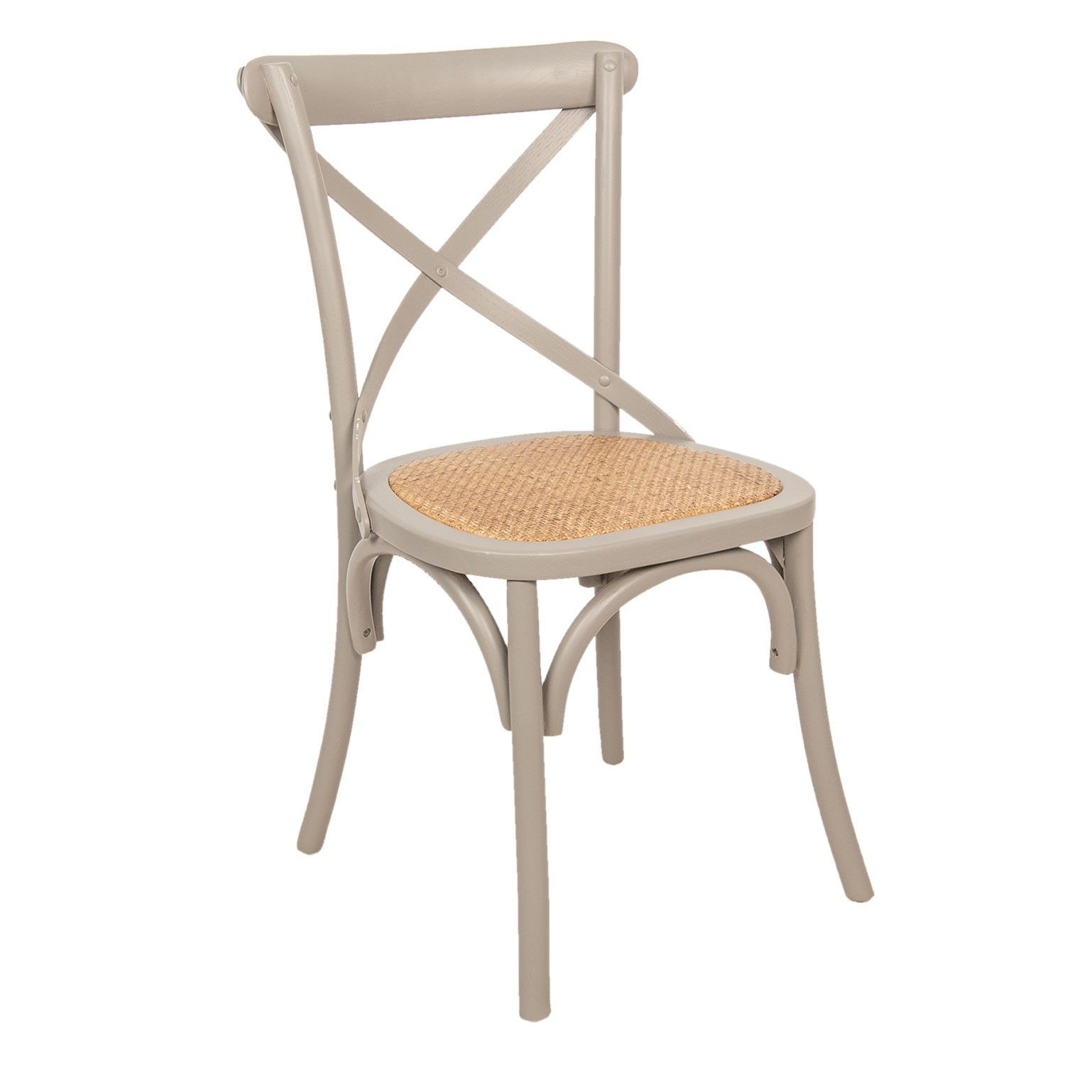 Šedá dřevěná židle s patinou Retro - 46*42*87 cm Clayre & Eef - LaHome - vintage dekorace