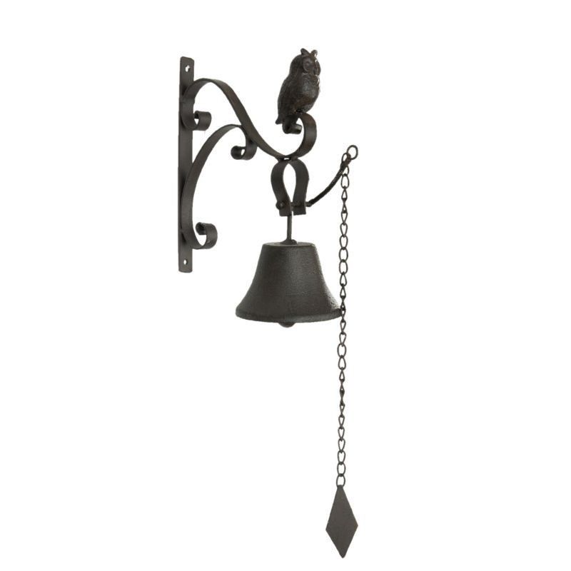 Litinový zvonek sovička - 22*10*50 cm Clayre & Eef - LaHome - vintage dekorace