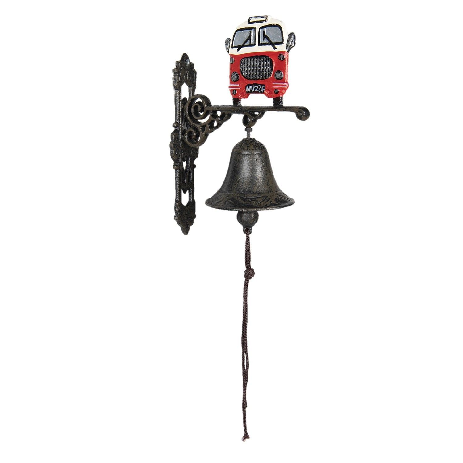 Kovový zvonek s autobusem - 18*11*25 cm Clayre & Eef - LaHome - vintage dekorace