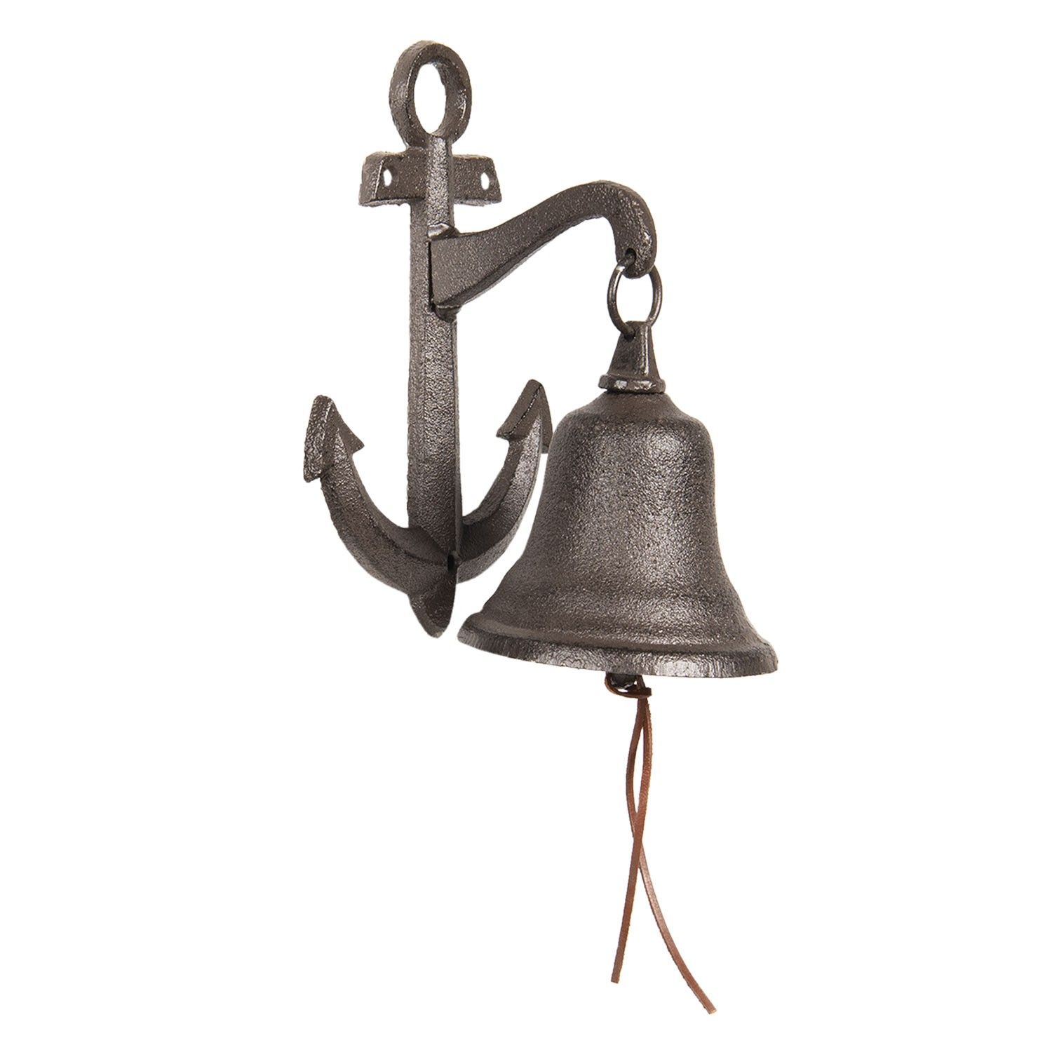 Litinový zvonek s kotvou - 14*10*22 cm Clayre & Eef - LaHome - vintage dekorace