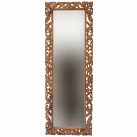 Zrcadlo 60x170 Retro ručně vyřezávané z masivu mango Lakšmi - Indický Nábytek.cz