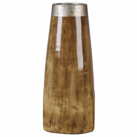 Pálená hlína Dekorativní váza 50 Tmavé dřevo Stříbrná CYRENE