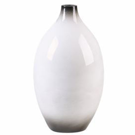 Pálená hlína Dekorativní váza 36 Bílá Černá BAEZA